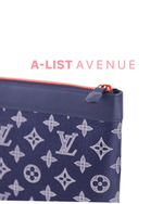 LV Limited Edition Monogram Ink Upside Down Apollo GM Pochette In Navy Canvas