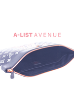 LV Limited Edition Monogram Ink Upside Down Apollo GM Pochette In Navy Canvas