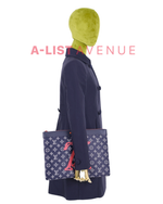 LV Limited Edition Monogram Ink Upside Down Apollo GM Pochette In Navy Canvas