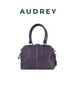 A8 AUDREY Premium Leather Top Handle Bag Dark Brown