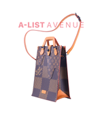 LV x Nigo Damier Ebène canvas tote bag