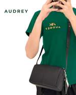F15 AUDREY Cowhide Mini sling Bag in Black