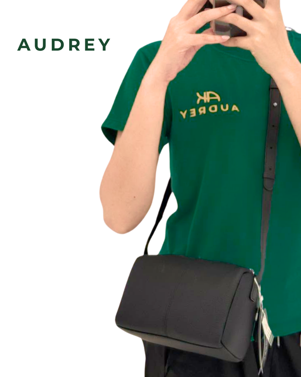 F15 AUDREY Cowhide Mini sling Bag in Black