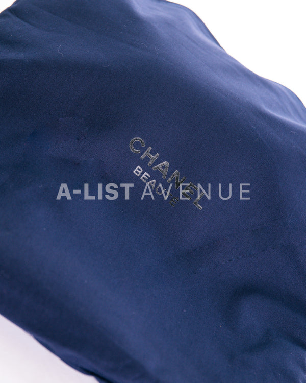 Chanel XL Beach Towel/ Sofa Blanket Navy Blue