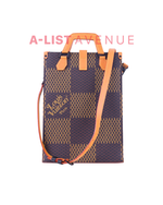 LV x Nigo Damier Ebène canvas tote bag