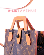 LV x Nigo Damier Ebène canvas tote bag