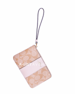 Coach Corner Zip Wristlet White