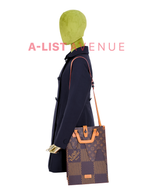 LV x Nigo Damier Ebène canvas tote bag