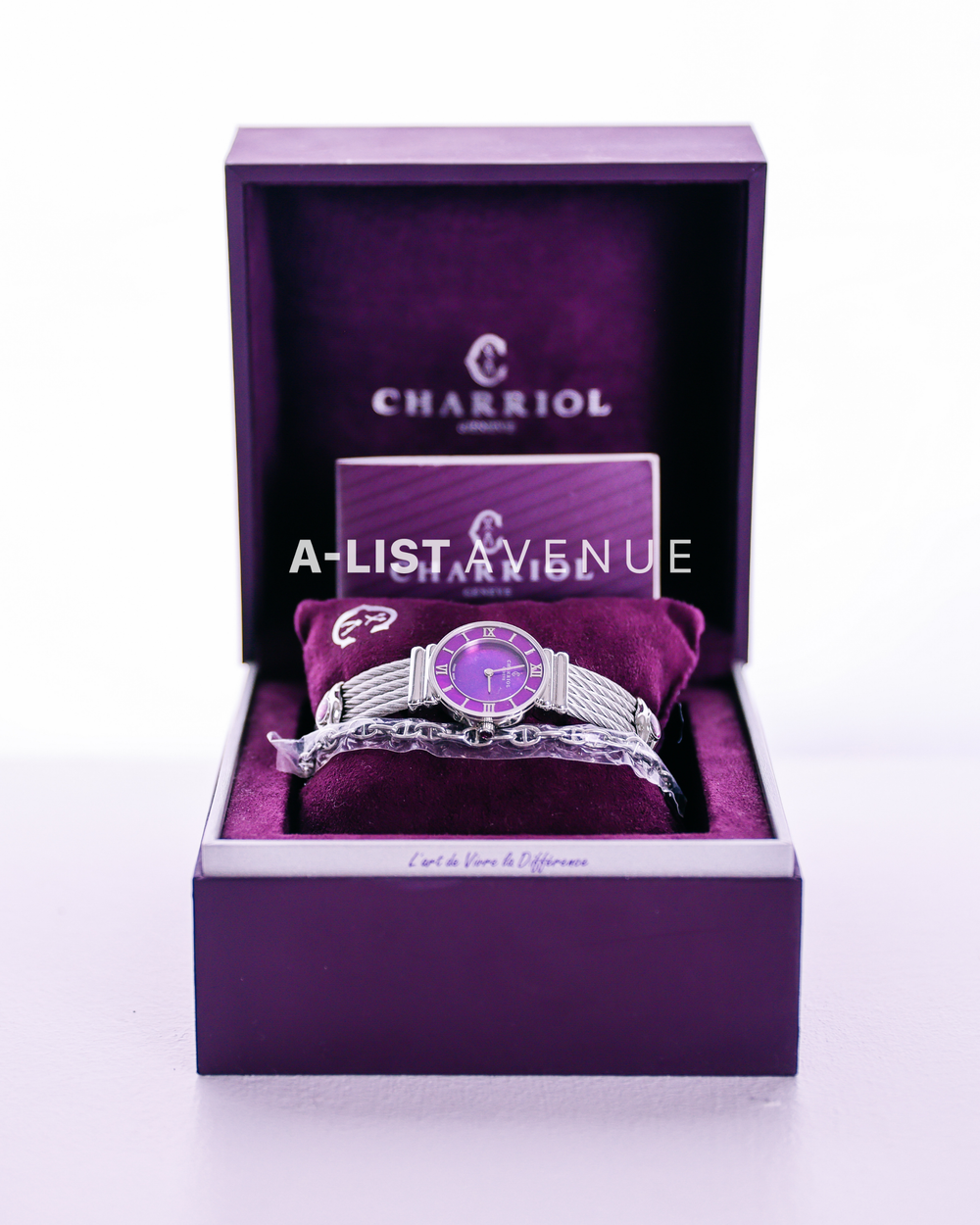 Charriol St-Tropez Purple Mother of Pearl Dial