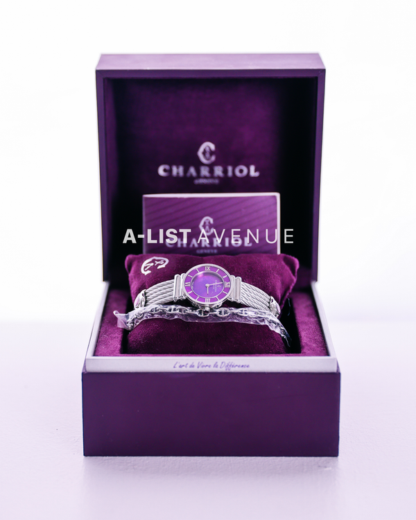 Charriol St-Tropez Purple Mother of Pearl Dial
