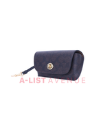Coach Sunglass Case in Signature Canvas in walnut/black