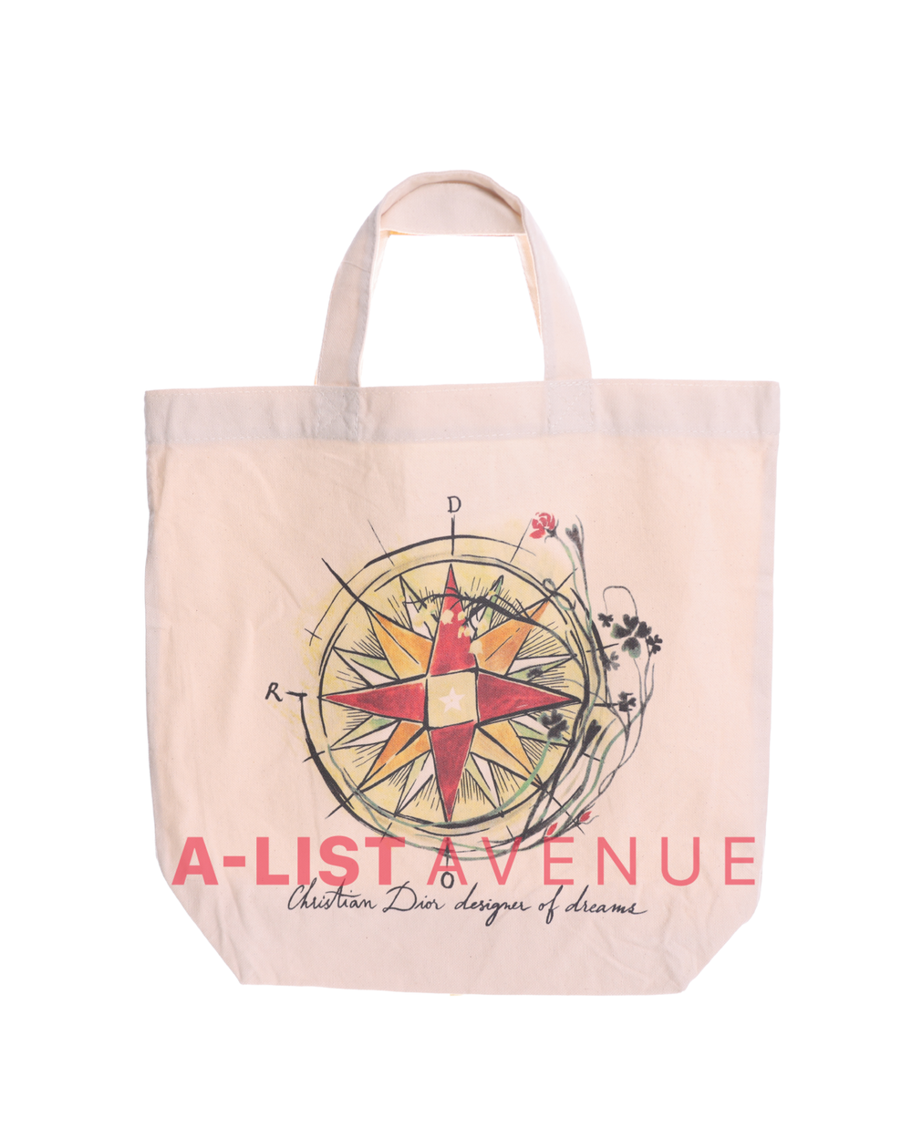 Dior Canvas Tote Bag in Red