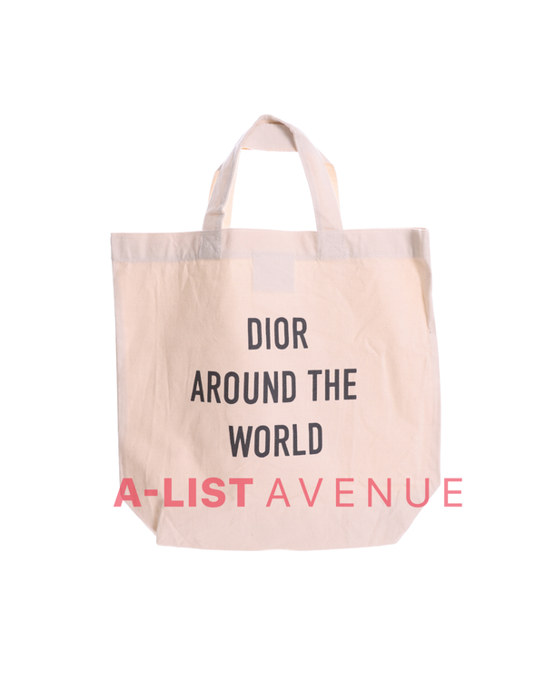 Dior Canvas Tote Bag in Red