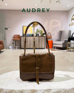 F4 AUDREY Cowhide 2way Bag in Brown