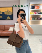 F4 AUDREY Cowhide 2way Bag in Brown