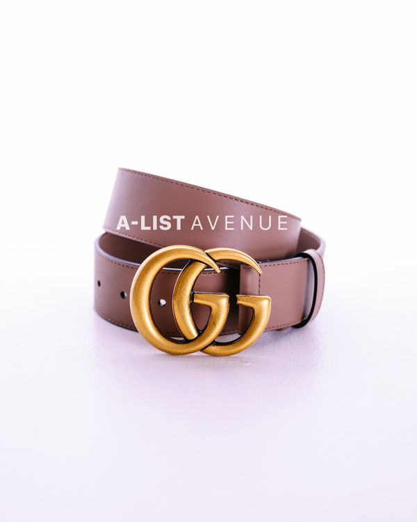 Gucci Marmont Belt All Beige