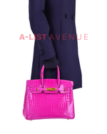 Hermes Birkin 30 Rose Scheherazade Shiny Porosus Crocodile