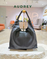 F9 AUDREY Cowhide Shoulder Bag in Black
