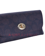 Coach Sunglass Case in Signature Canvas in walnut/black