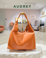 F9 AUDREY Cowhide Shoulder Bag in Brown