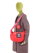 Chanel Nylon Crossbody Bag in Red