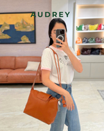F10 AUDREY Cowhide LC Bag in Brown