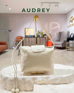 F10 AUDREY Cowhide LC Bag in White