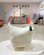 F11 AUDREY Cowhide Shoulder/Sling Bag in White