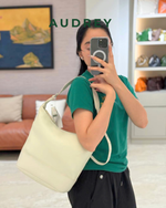 F11 AUDREY Cowhide Shoulder/Sling Bag in White
