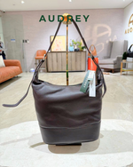 F11 AUDREY Cowhide Shoulder/Sling Bag in Dark Brown