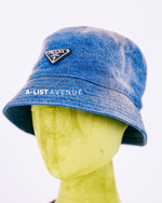 Prada Bleached Denim Bucket Hat