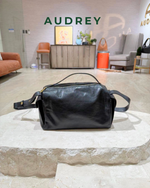 F12 AUDREY Cowhide Doctors Bag in Black