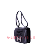 Hermès Constance 24 Black Matte Alligator and Ombre Lizard Marquette Palladium Hardware