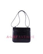 Hermès Constance 24 Black Matte Alligator and Ombre Lizard Marquette Palladium Hardware