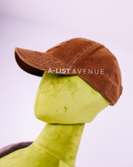 Celine Corduroy Cap in Brown