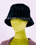 Loewe Shearling Bucket Hat in Black