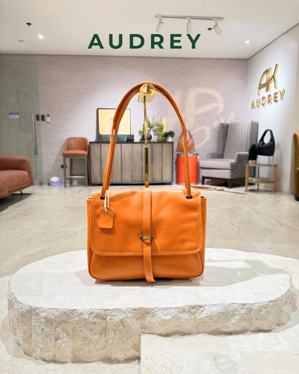 F4 AUDREY Cowhide 2way Bag in Orange
