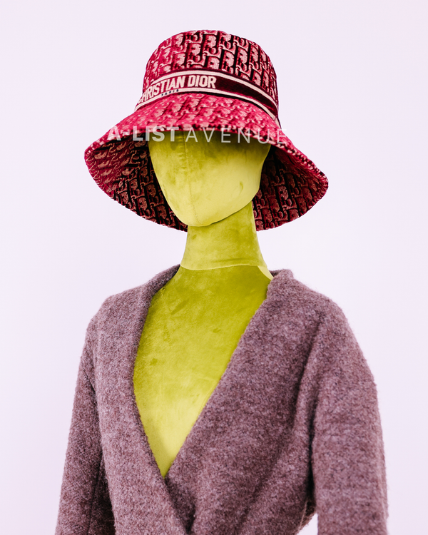 Dior Bucket Hat Maroon