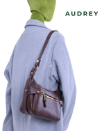 B26 AUDREY Premium Leather Kili Bag Dark Brown