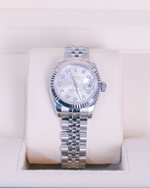 Rolex Lady-Datejust 26mm Silver Diamond-set Dial