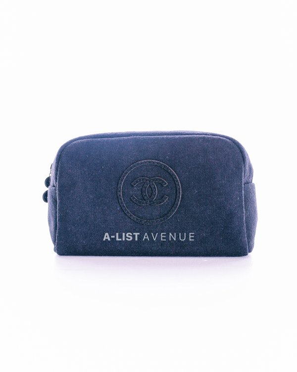 Chanel Velvet Pouch in Black