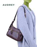 B26 AUDREY Premium Leather Kili Bag Dark Brown