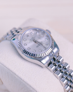 Rolex Lady-Datejust 26mm Silver Diamond-set Dial
