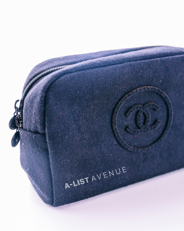Chanel Velvet Pouch in Black