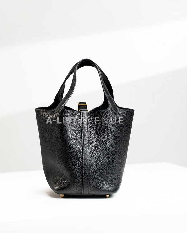 Hermes Picotin 18 Noir/Black GHW