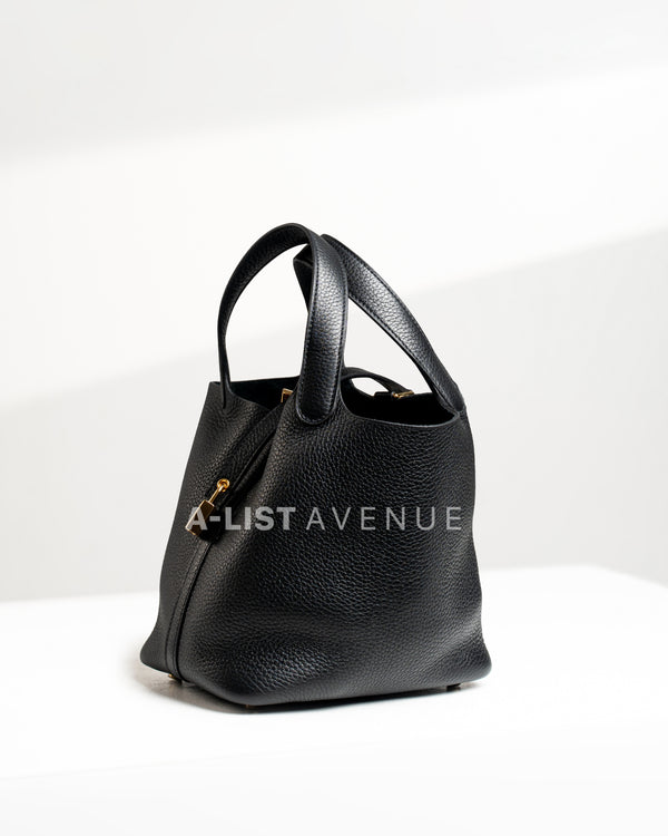 Hermes Picotin 18 Noir/Black GHW