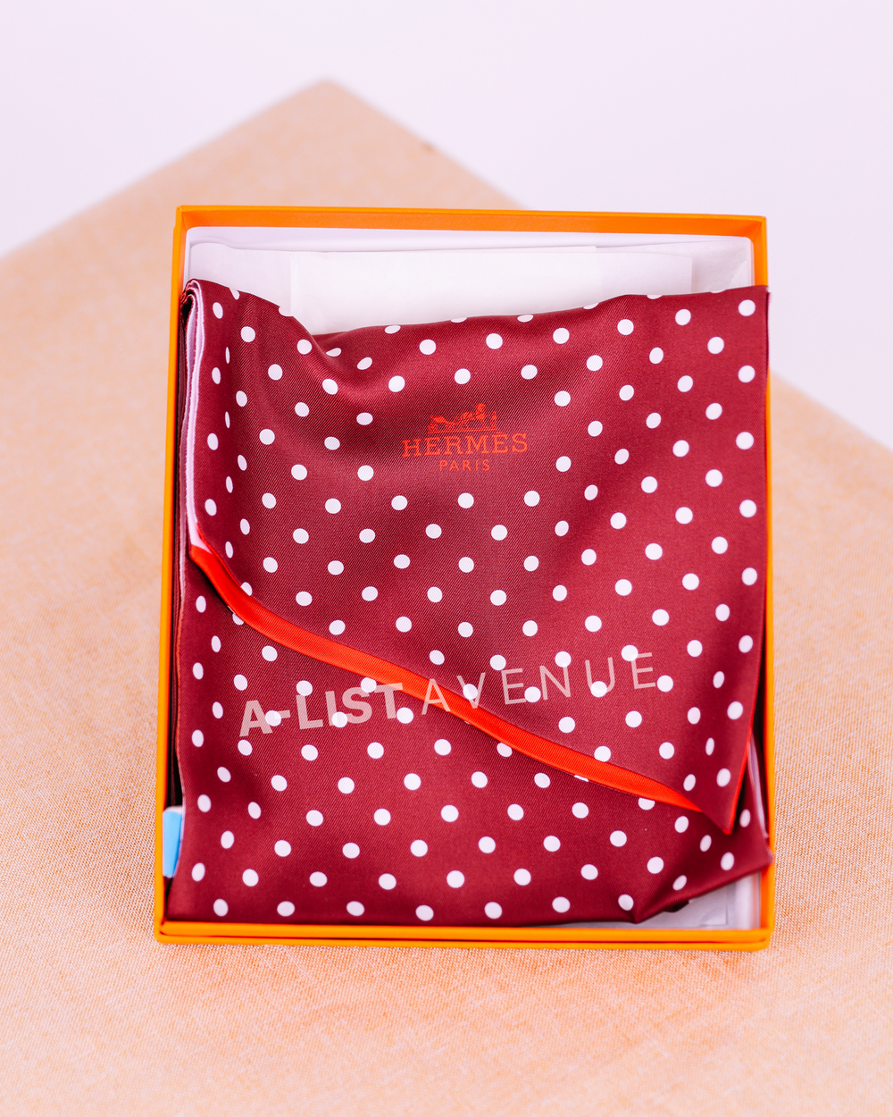 Hermès Maxi Twilly Alpha / Dot Silk Scarf
