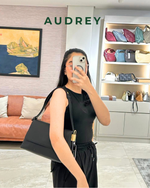 D8 AUDREY Cowhide Flap Bag in Black
