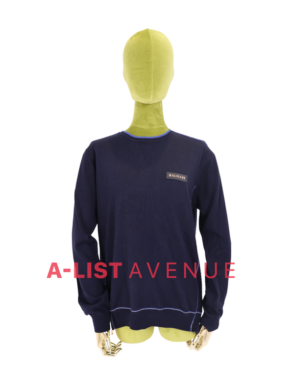 Balmain Knitted Sweater Navy #2011