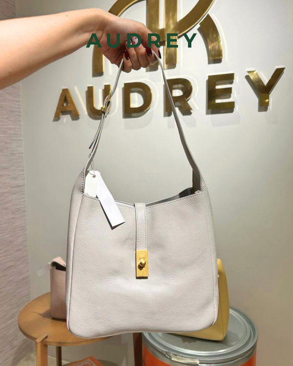 E8 AUDREY Cowhide Shoulder Bag in White